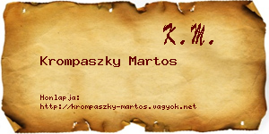 Krompaszky Martos névjegykártya